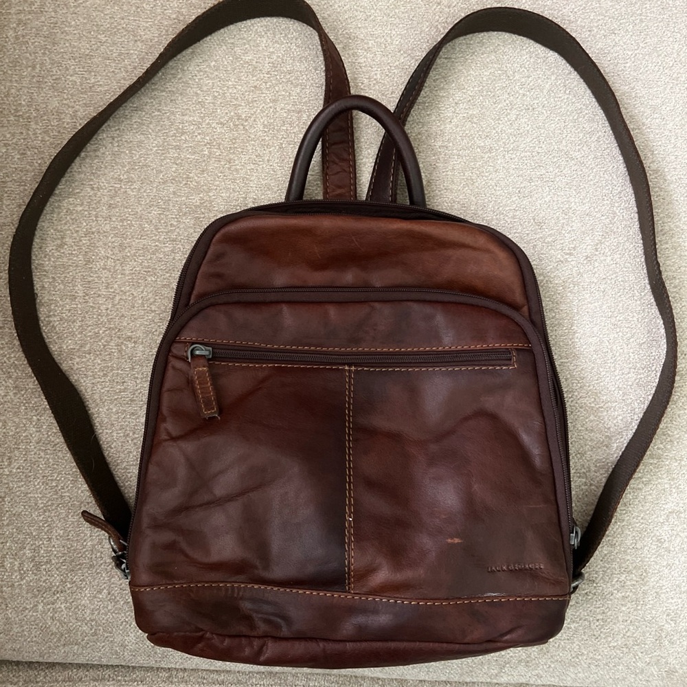 Elegant Brown Leather Backpack